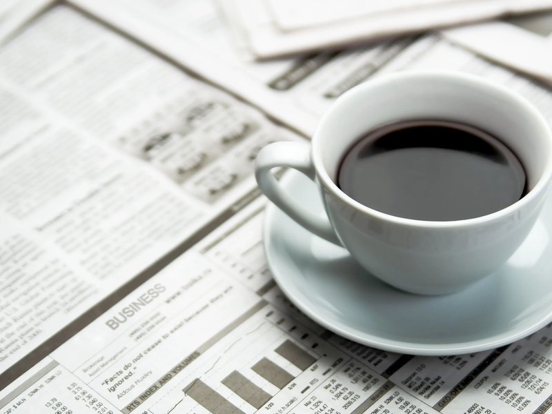 coffee mug on newspaper - Shop at Home in Auburn